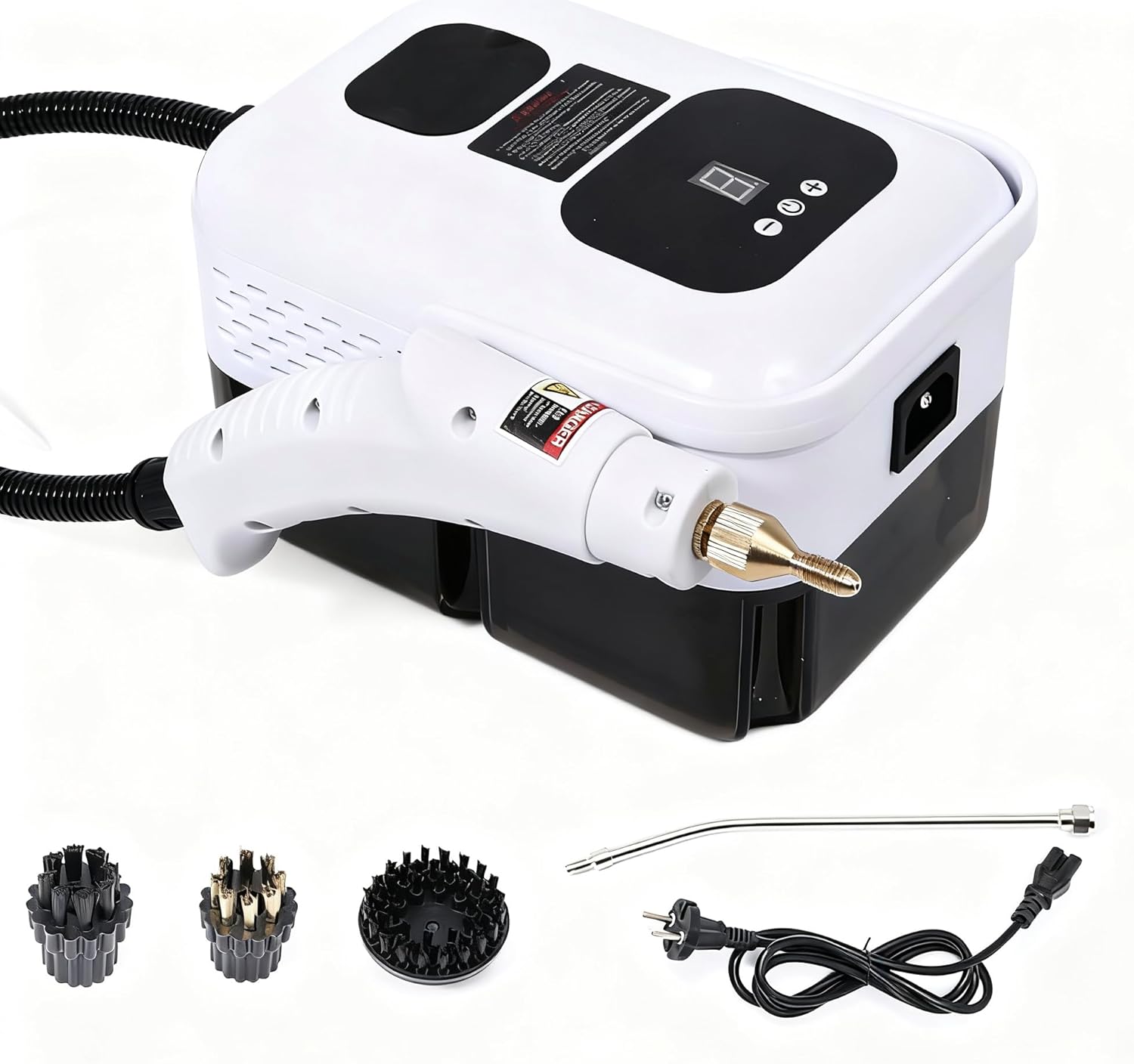 Portable Steam-Cleaner Handheld, 2500W Portable 1.2L Water Tank, Steam-Cleaner with 1-9 Adjustable Power Settings for Car, Home, Furniture, Carpet and Floor, Kitchen,Bathroom and Living Room