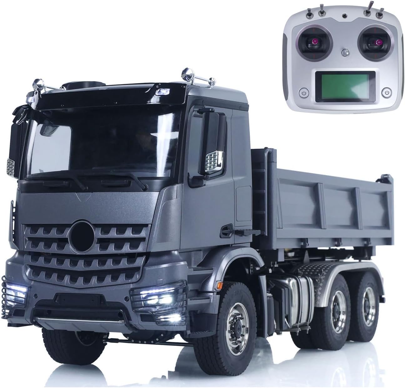 TOUCAN RC HOBBY 1/14 Hydraulic RC Dumper Truck 6x6 Metal Radio Control Tipper Car 3-Speed Gearbox for Ages 14+