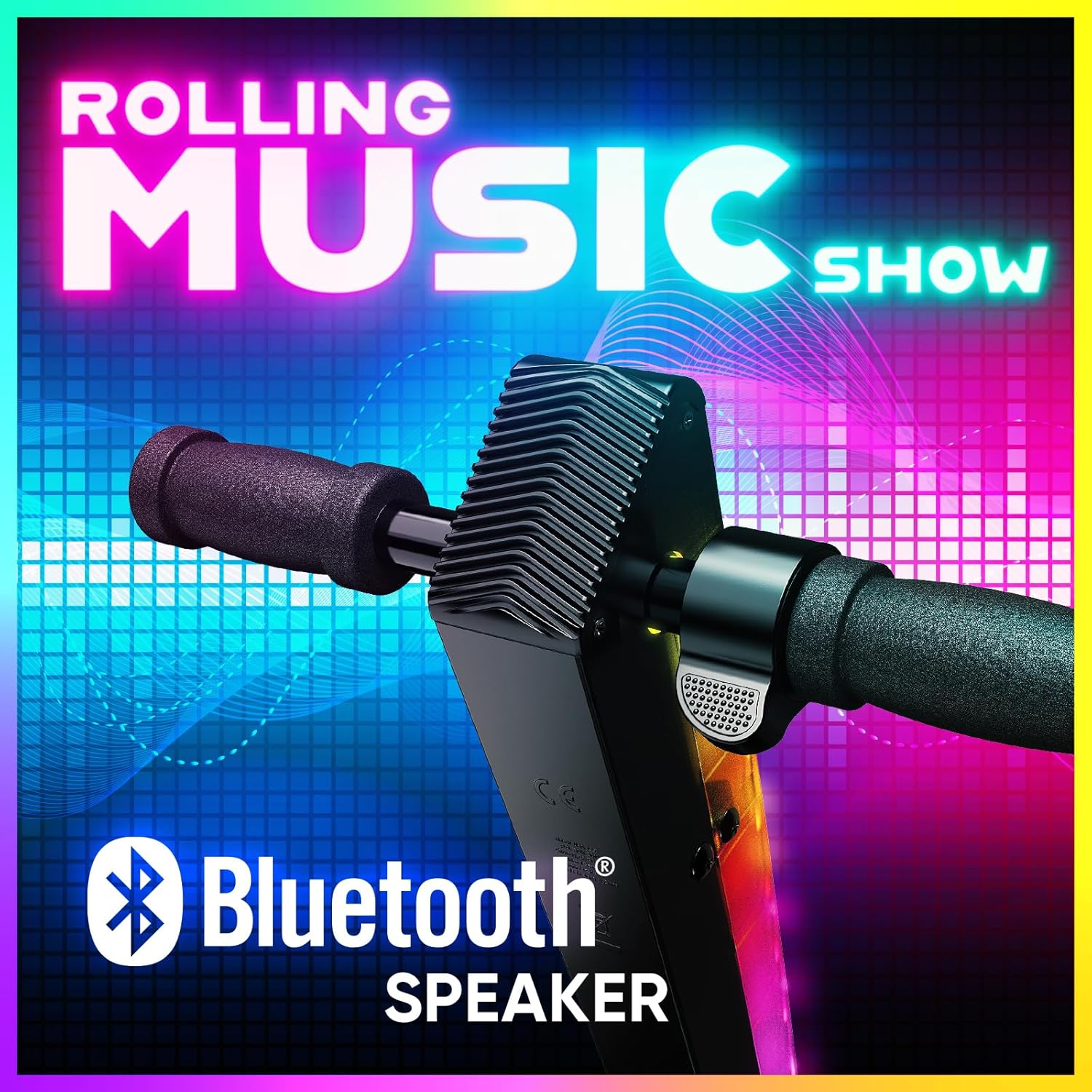 Razor Sonic Glow Black Electric Scooter with LED Lights and Bluetooth Wireless Speaker,