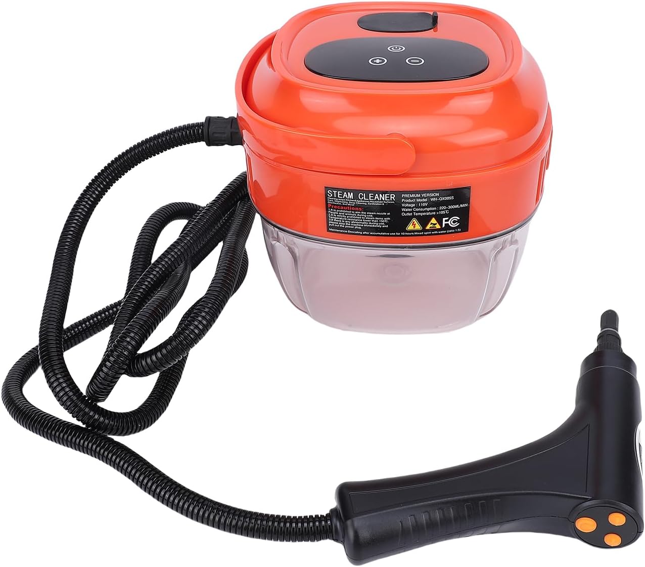 Jectse 1800W Adjustable Steam Cleaning Machine, 105 High Temperature Steam Washer, 1700ml Multi Surface Cleaner for Kitchen Bathroom Car, Fast Heating (US Plug 110V)