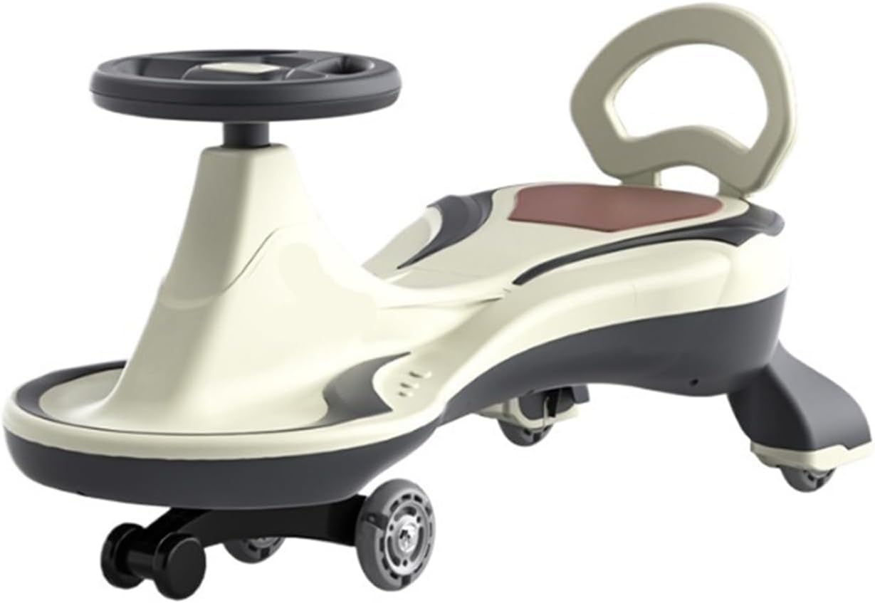 Ride On Toys Swing Car with Silent Flash Wheels and Light Anti-Rollover, for 3+ Year Olds Boys Girls
