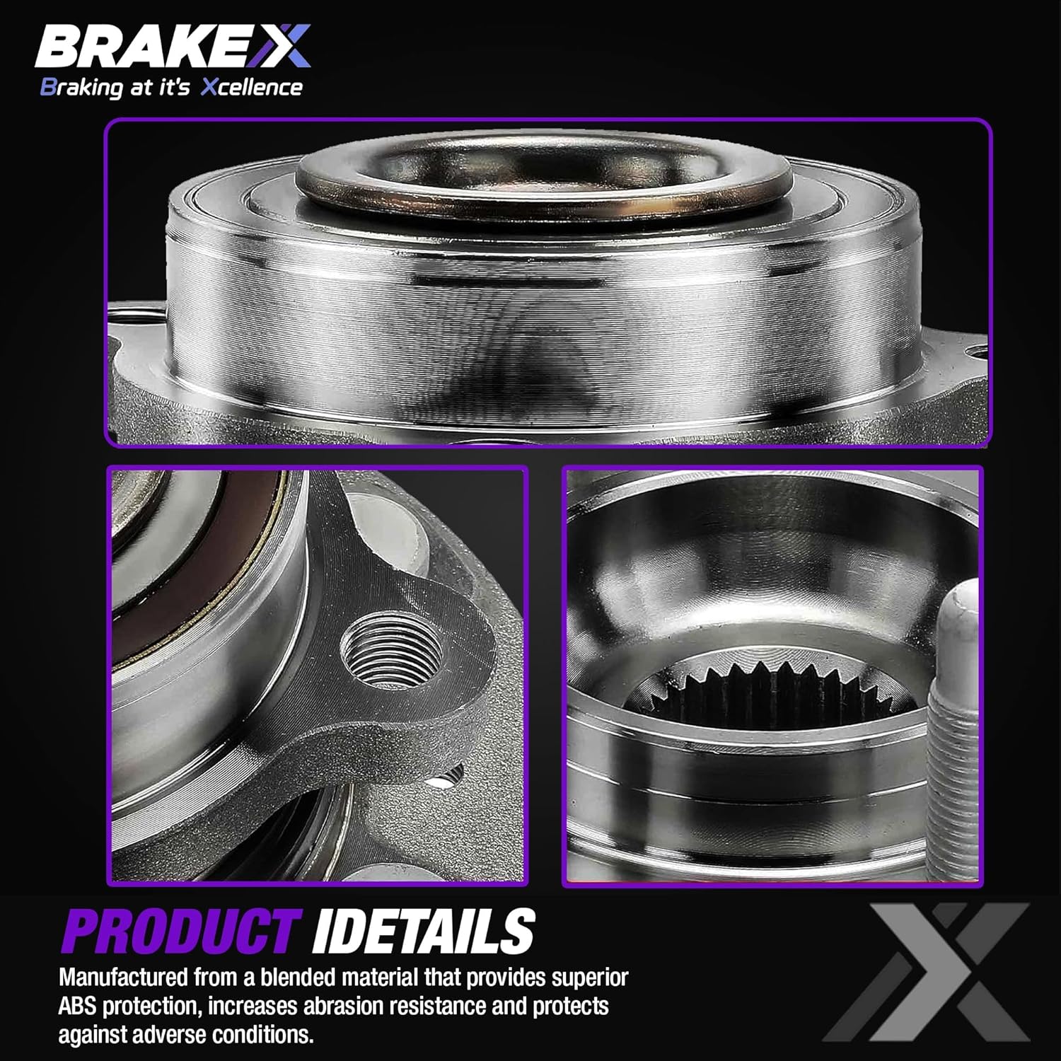 Brake X Front Wheel Bearing and Hub Assembly for 2017 Lexus RC | HC Series Front wheel hub assembly