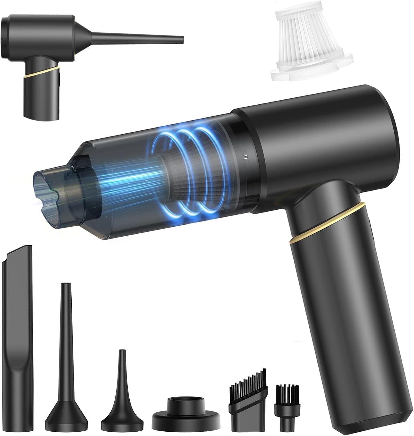 BSRCO Handheld Vacuum Cordless, 15000Pa Car Vacuum Portable with 2 Modes & HEPA Filter, Type-C Charging, 1.25lbs Lightweight Air Duster for Pet Hair, Car Interior and Home Cleaning