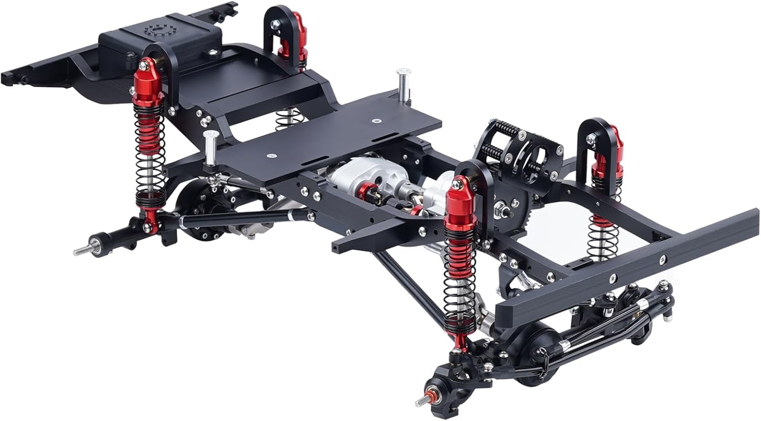 RC Crawler D90 Chassis Frame Builders Kit with Transmission and Gearbox Transfer Case for SCX10,TRX4,D90 DIY Upgrades