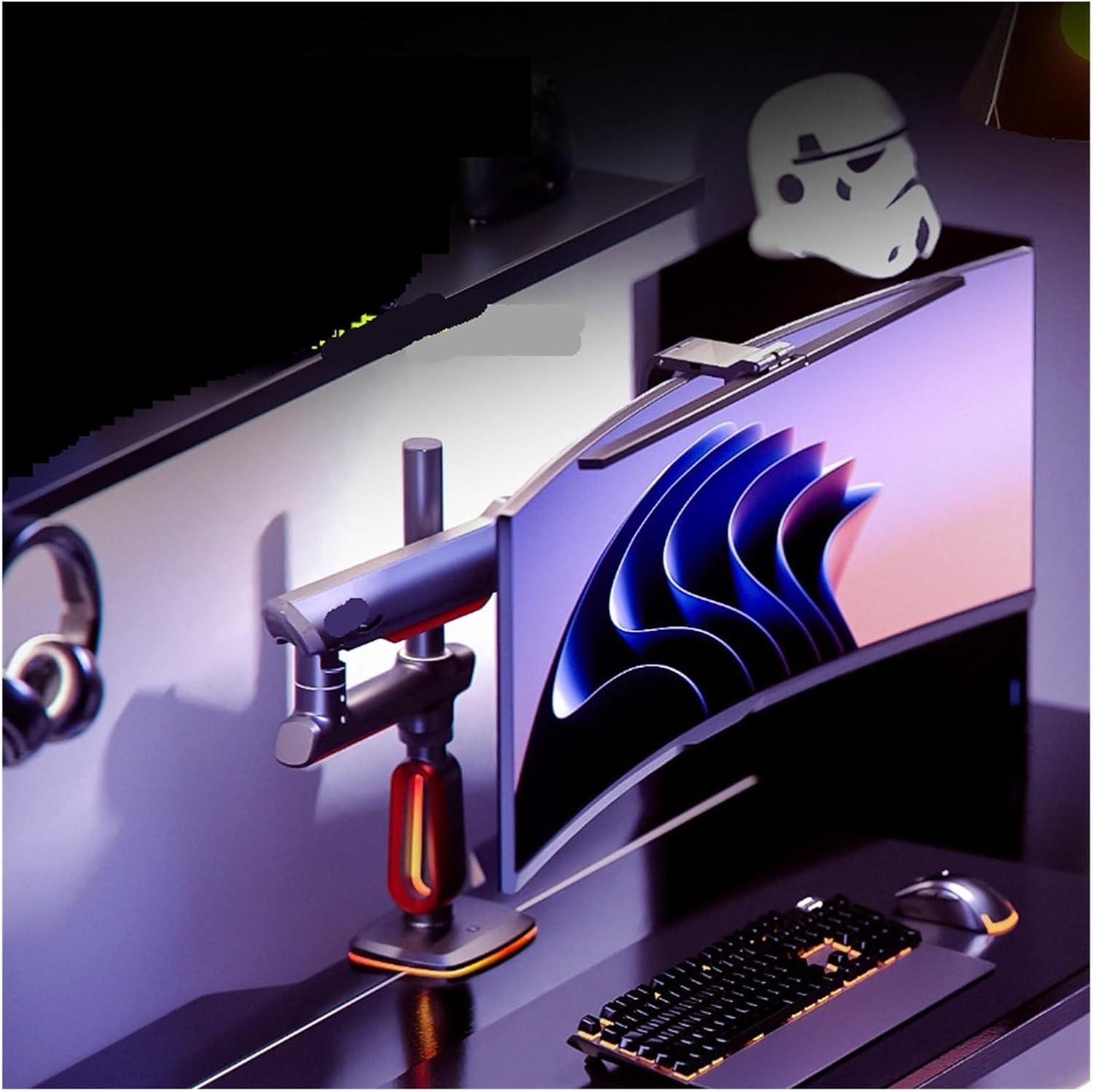 E-Sports Monitor Stand Robotic Arm Desktop Elevated Stand Screen Rotation 32-60 Inch L70