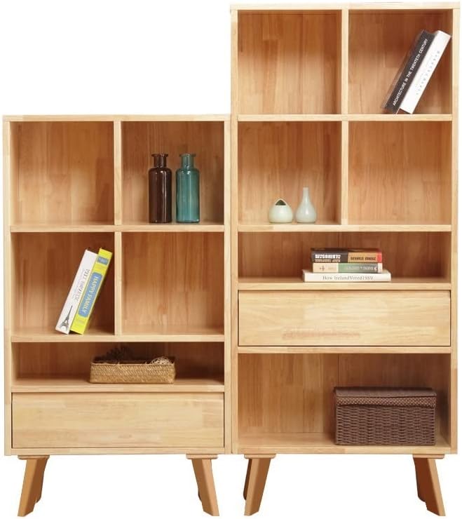 UNNS Bookshelf Nordic Bookcase Study Storage Rack Creative Children's Bookshelf Short Bookcase Home Living Room Office Floor Bookshelf Bookcase Organizer (Size : Medium)