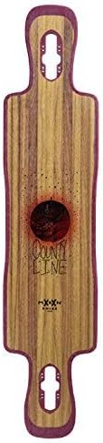 County Line Complete - Longboard Skateboard, Waterproof, Durable, Lightweight, Cruiser, by Moonshine Manufacturing (Soft Flex Complete with Trucks & Wheels)
