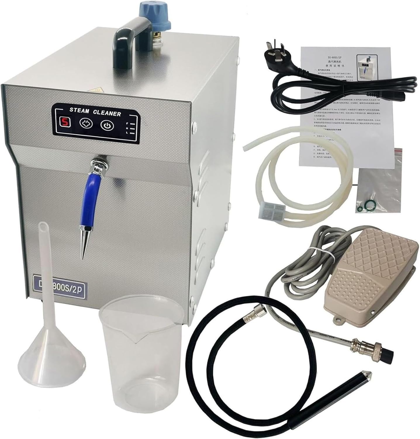 BGHJIKGFS Jewelry Steam Cleaner Professional Pressure Adjustable 2-5kg Steamer Stainless Steel Jewelry Cleaner 1300W