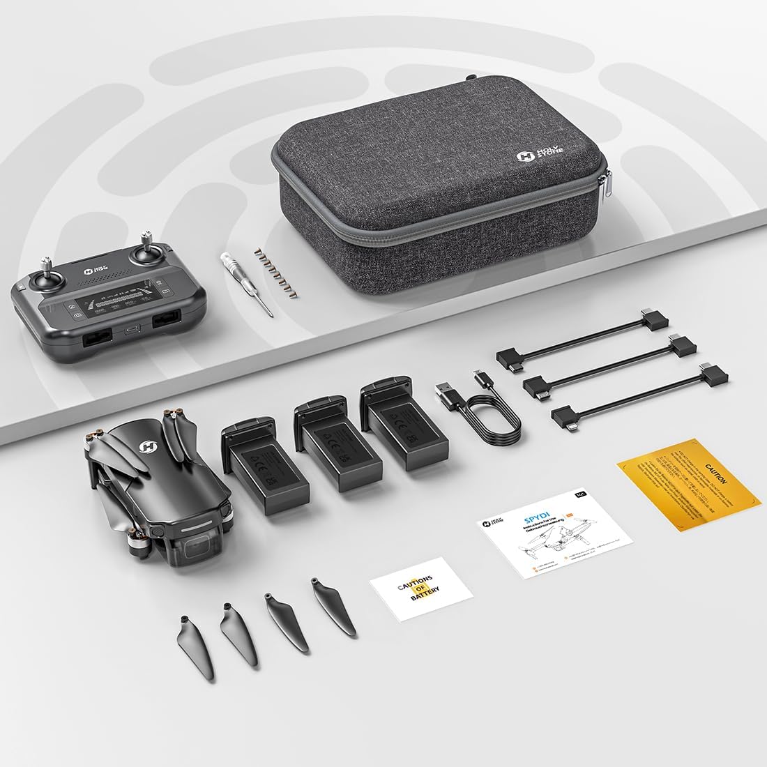 Holy Stone HS360S GPS Drones with 4K UHD Camera for Adults,RC FPV Foldable Quadcopter Drone with 3 Batteries,10000 Ft Transmission,GPS Follow Me, Auto Smart Return, Brushless Motor,Beginner Mode,249g