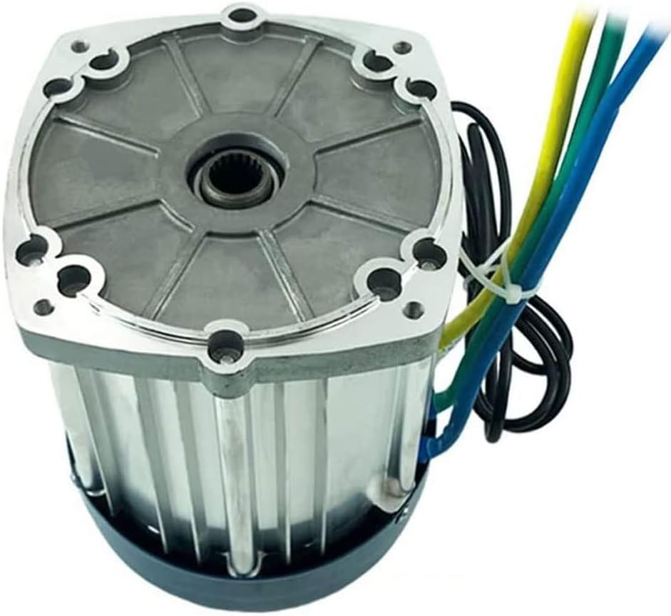 Electric Brushless Motor 1500w 60V, Square 4-Hole Differential Motor 18 Gear High Power Electric Tricycle Motor Brushless Motor