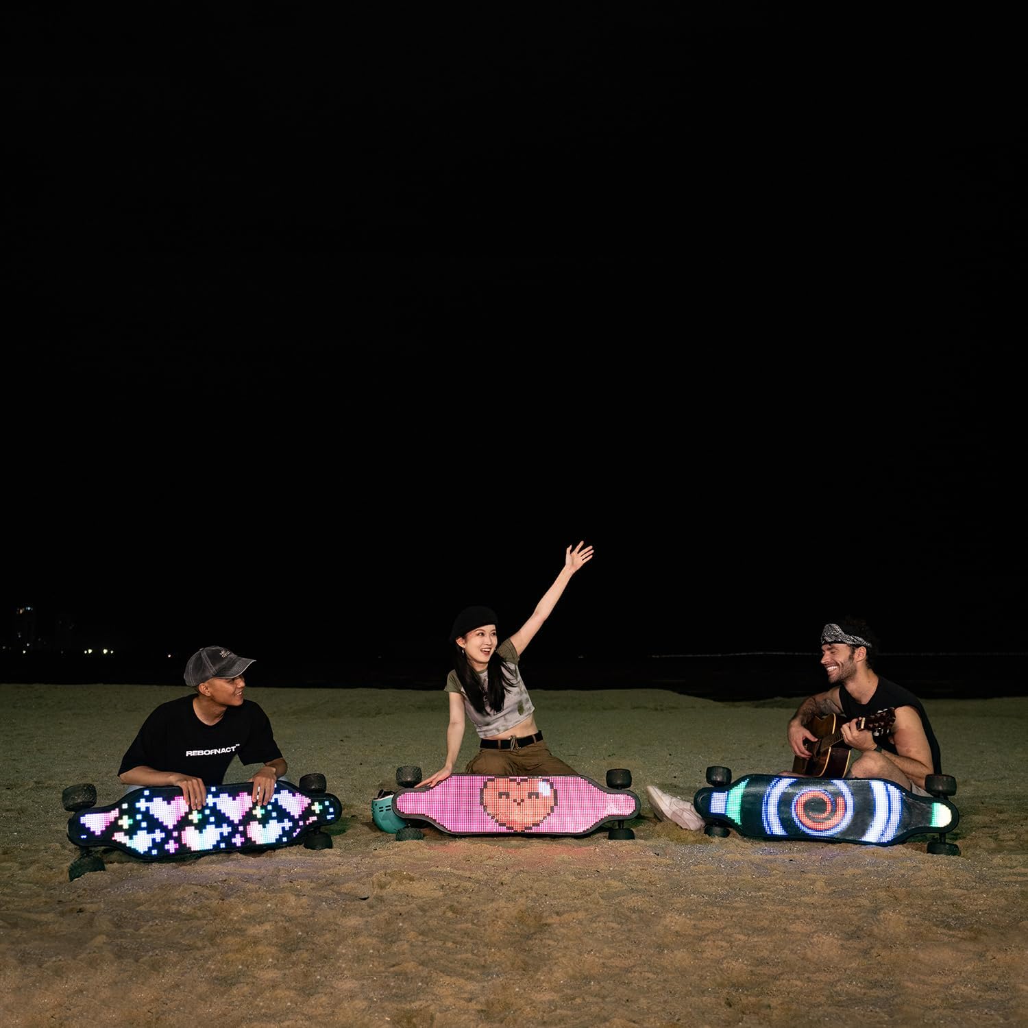 Electric Skateboard with Remote, Max 600W×2 Hub-Motors, Swappable Battery, Up to 28 MPH, 12–25 Miles Range, 4 Speed Modes, Electric Longboard for Adults & Beginners (Flamo / S3 / Pixel Series)