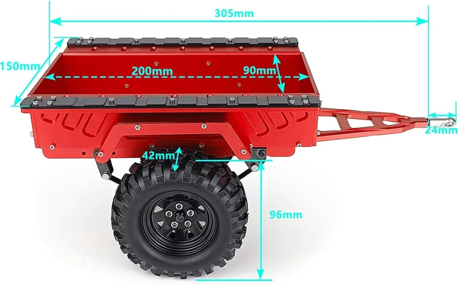 RC Car Accessories Compatible with Axial for SCX10 90046 TRX4 TRX6 for Redcat DIY Upgrade Parts Metal for Leaf for Spring Trailer Car 1/10 RC Crawler Car