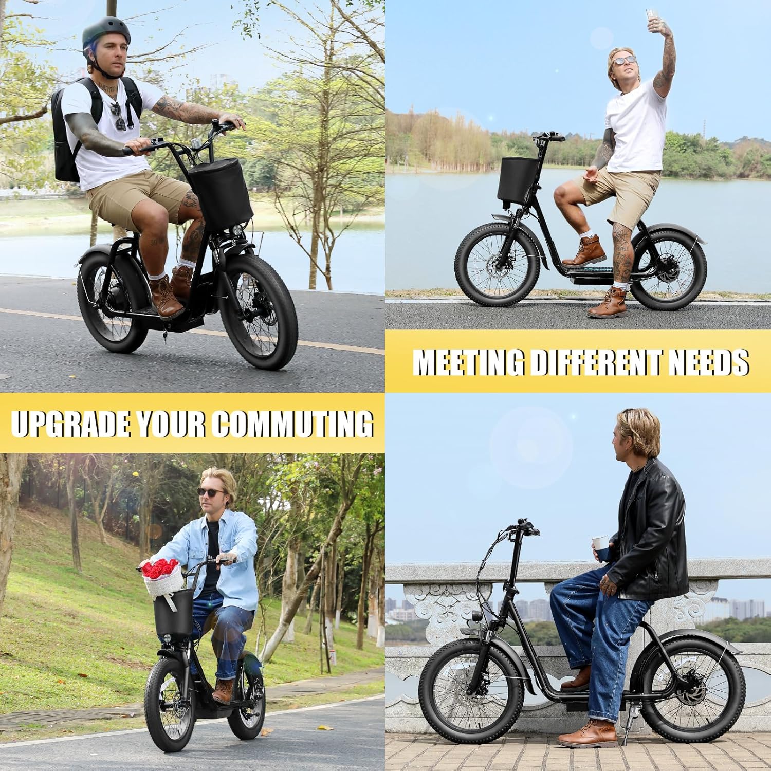 Caroma Peak 819W Electric Scooters Adults, Electric Scooter with Basket, 20