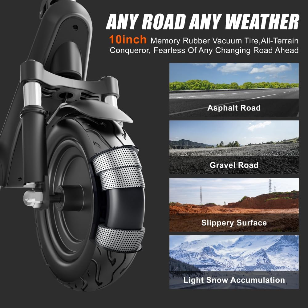 HX X9B Electric Scooter for Adult, 500W Motor, 48V20Ah Removable Battery, Foldable E Scooter, 24 MPH Speed, 25-31 Miles Range, Front and Rear Dual Shock Absorbers, 10'' Solid Tire, LCD Display, APP