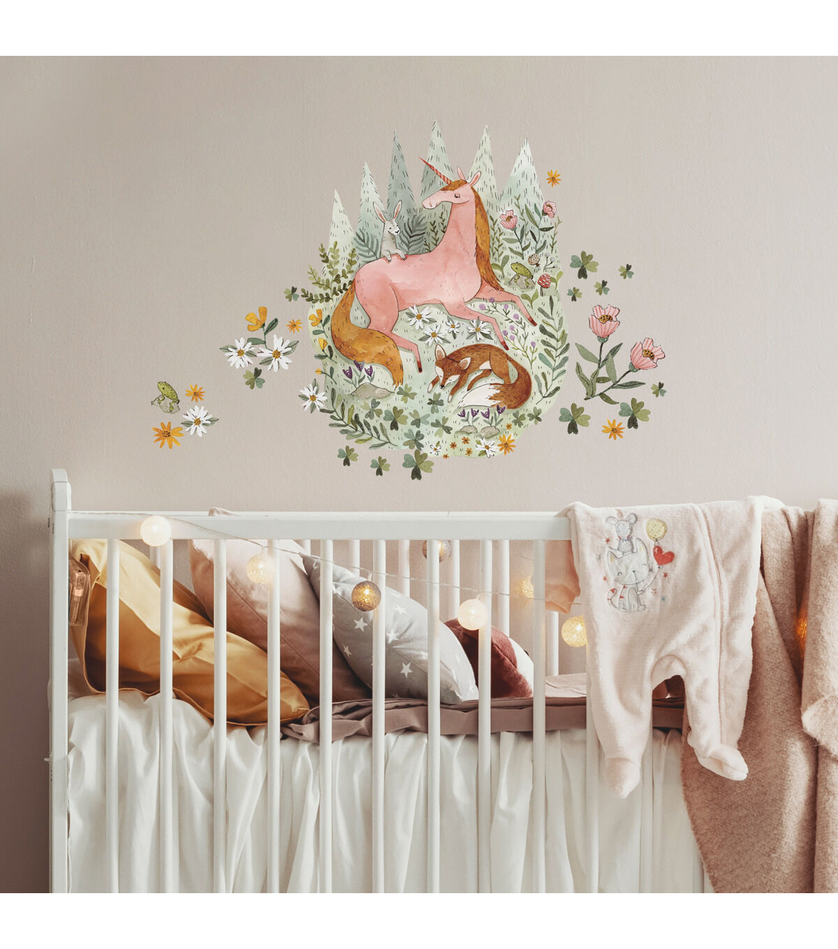 RoomMates Woodland Magic Unicorn And Fox Peel & Stick Wallpaper