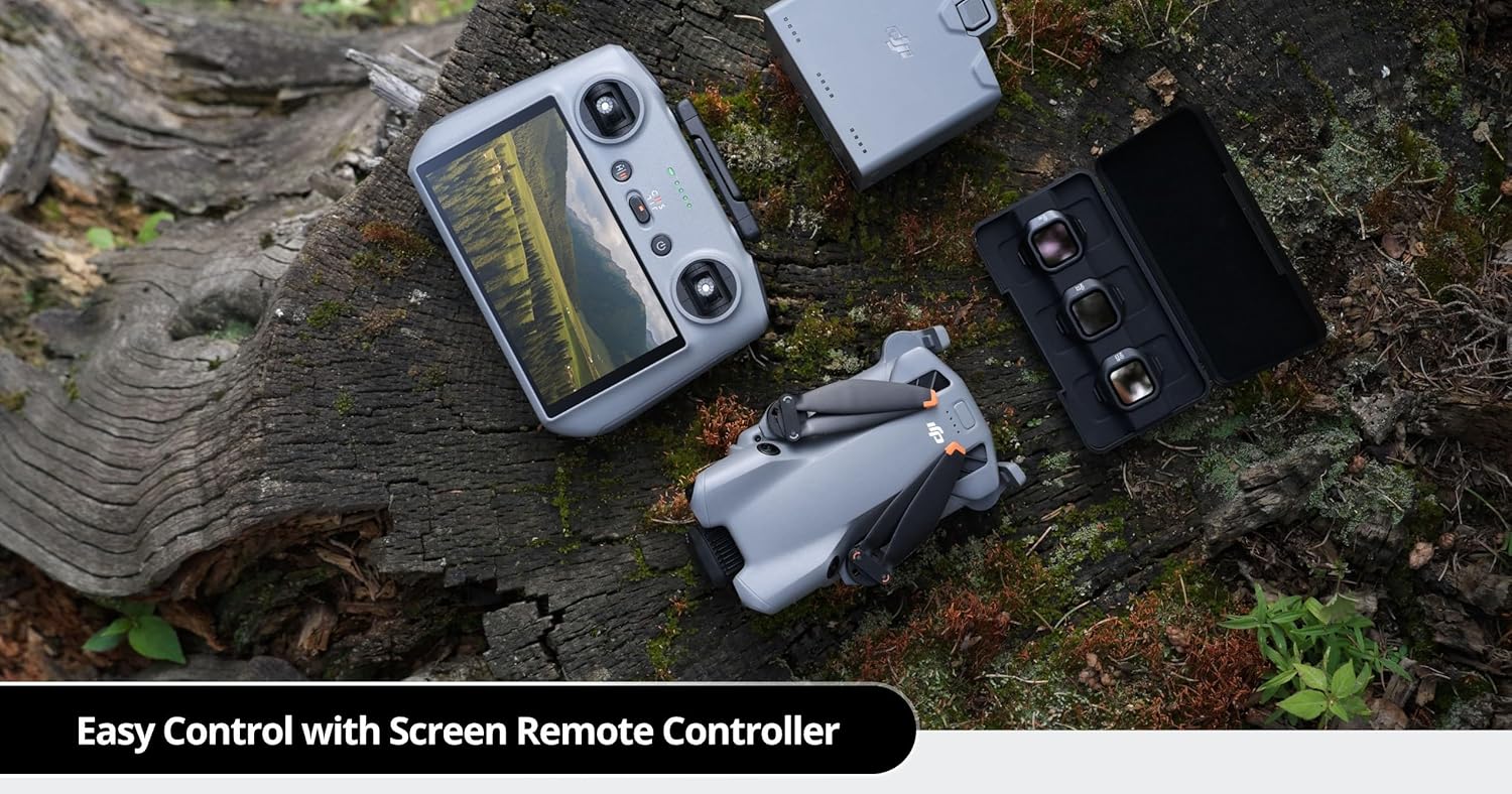 DJI Mini 5 Pro, Fly More Combo DJI RC-N3 Remote Ultra-Light & Foldable Drone with Camera, 1-Inch CMOS, Omnidirectional Obstacle Sensing, ActiveTrack 360°, 225° Gimbal Rotation, 20km Transmission, 3 battery Drone Bundle