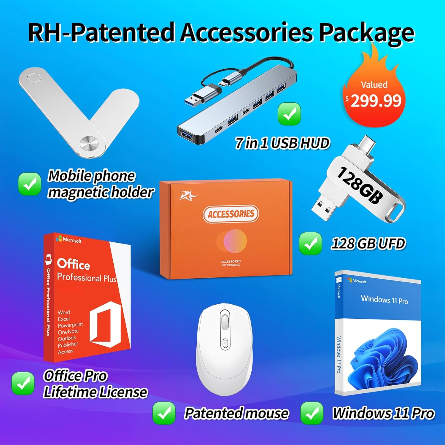 HP 17 inch Business Laptop, Office Lifetime License, 17.3” FHD Display, AMD Ryzen 5 7430U Processor, 32 GB RAM, 2 TB SSD, Wi-Fi 6, HDMI, Long Battery Life, Windows 11 Pro, w/Accessories