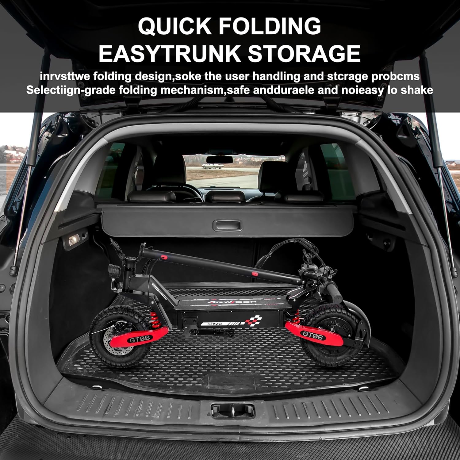 DOF Electric Scooter Adults, 1200W 48V 13AH E Scooter Off Road Dual Brake System Folding Commuter, Double Shock Absorption,11