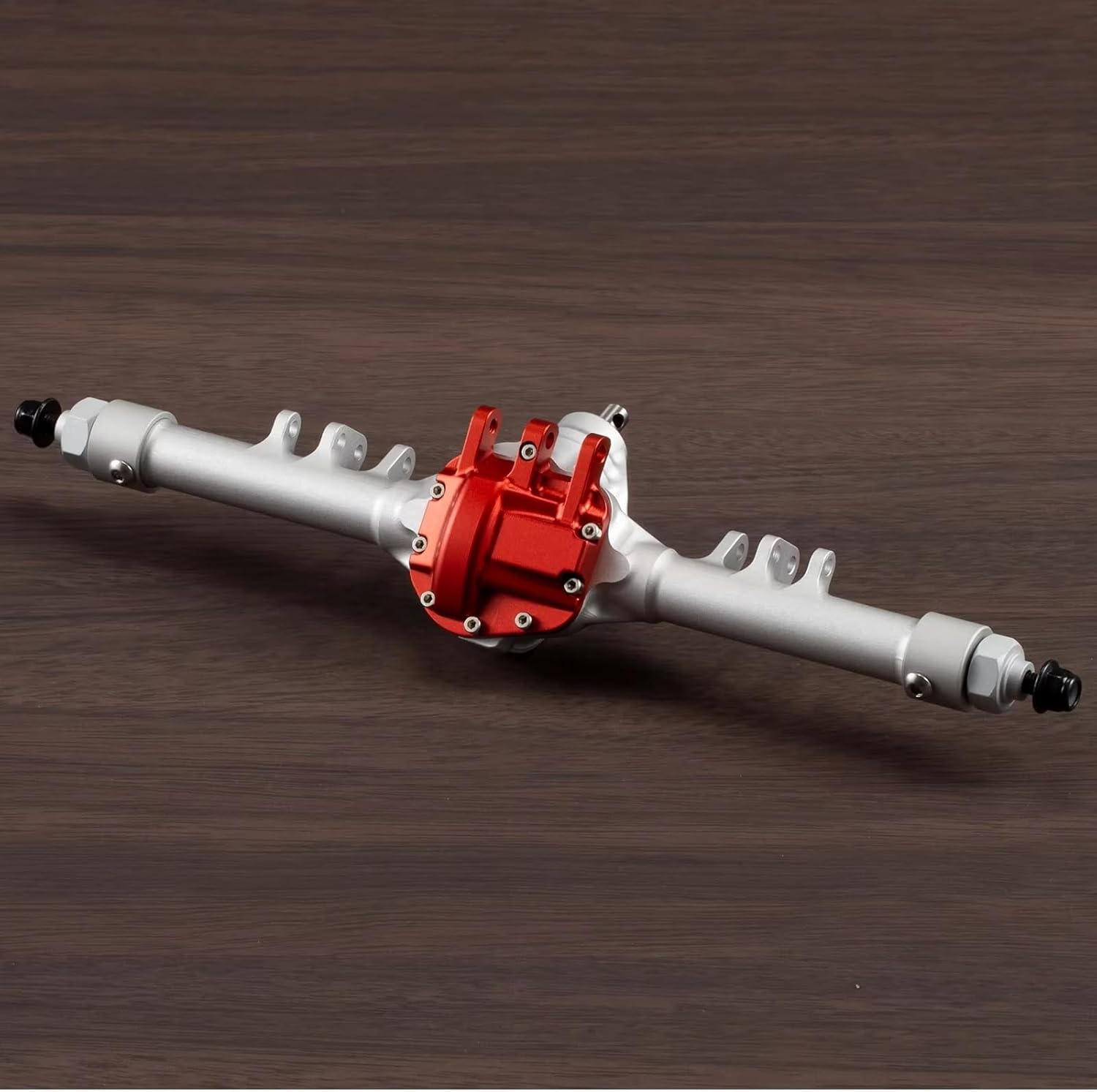 Compatible with Axial for SCX10 II VS4-10 HD44 1/10 RC for Rock Crawler Car Parts Aluminum Offset Straight Axle Set RC Front and Rear Axle(Silver)