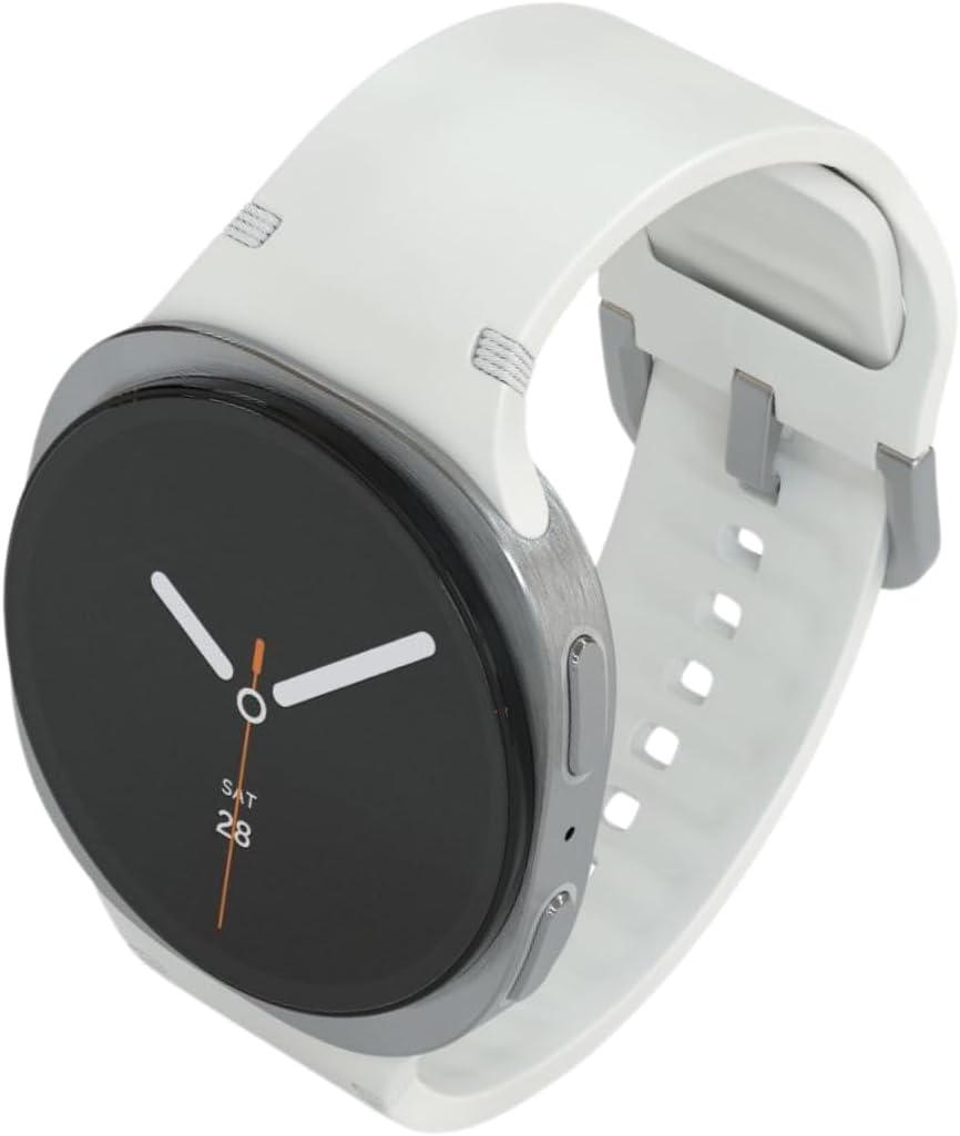 Samsung Galaxy Ai Watch 8 Latin American Version Sm-L320 (40mm) Bluetooth Wellness Tips Heart Rate Sleep to Workout Fitness Tracker (Silver/White Band SM-L320NZSALTA)