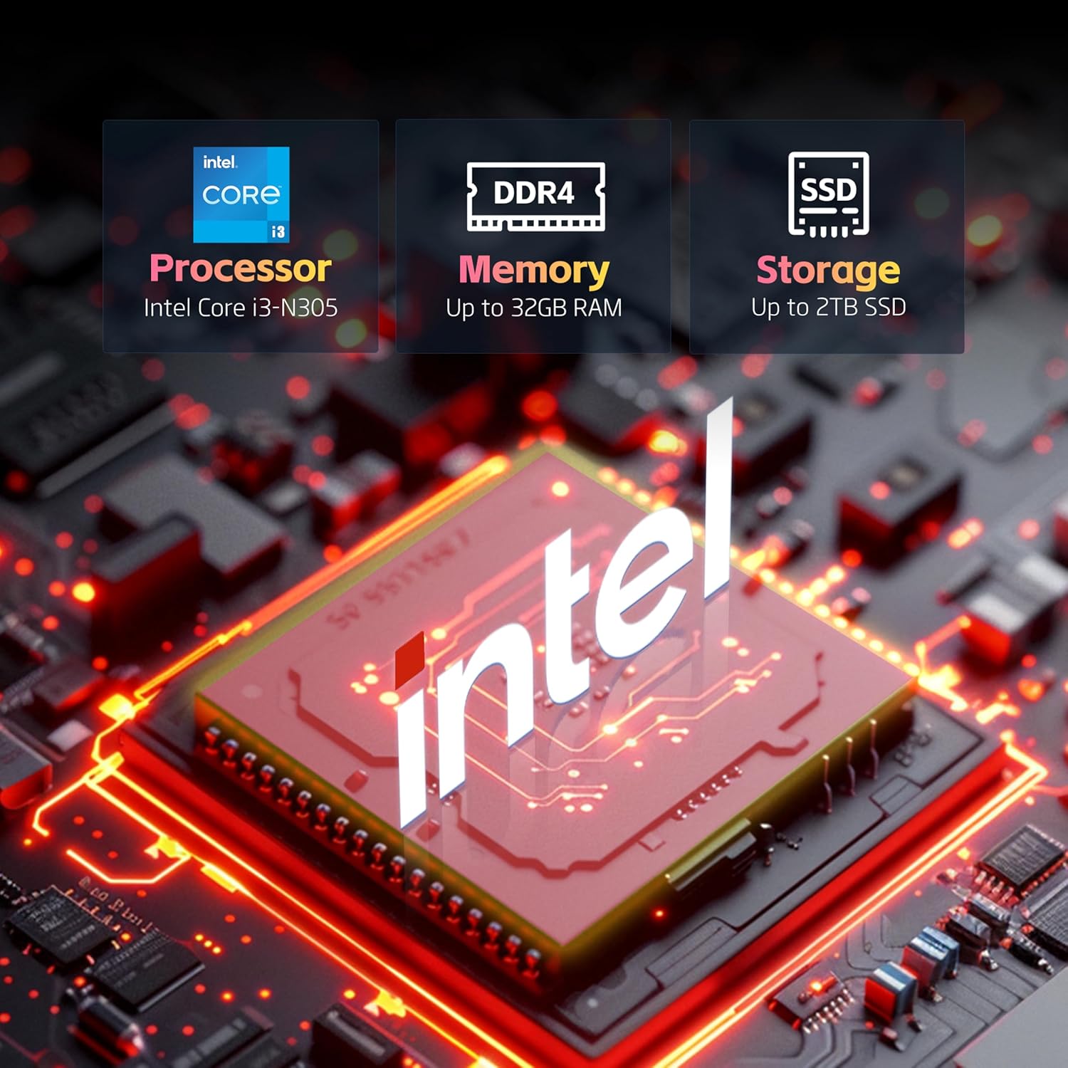 HP 17.3 inch Laptop, Intel Core i3 Processor, Anti-Glare HD+ Display, Intel UHD Graphics, 32GB RAM, 2TB SSD, Windows 11 Home, Webcam, Wi-Fi, Bluetooth, Natural Silver, Alpacatec Accessories