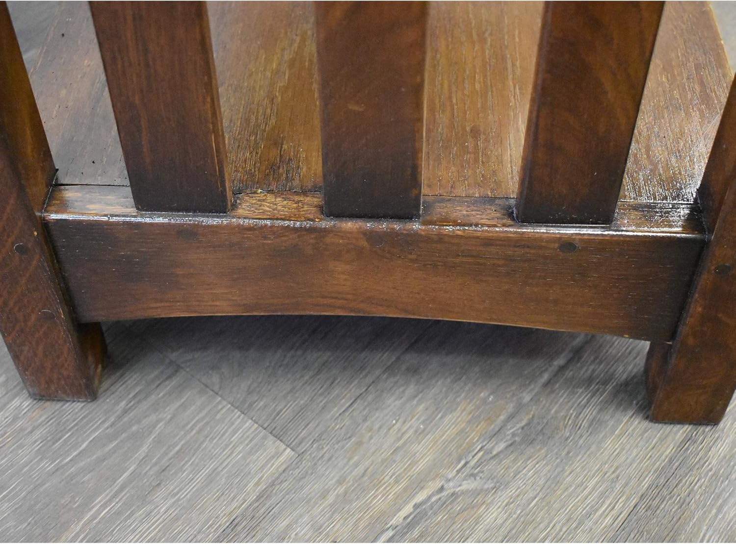 Crafters and Weavers Mission Spindle Side 4 Shelf Bookcase - Walnut (W1)