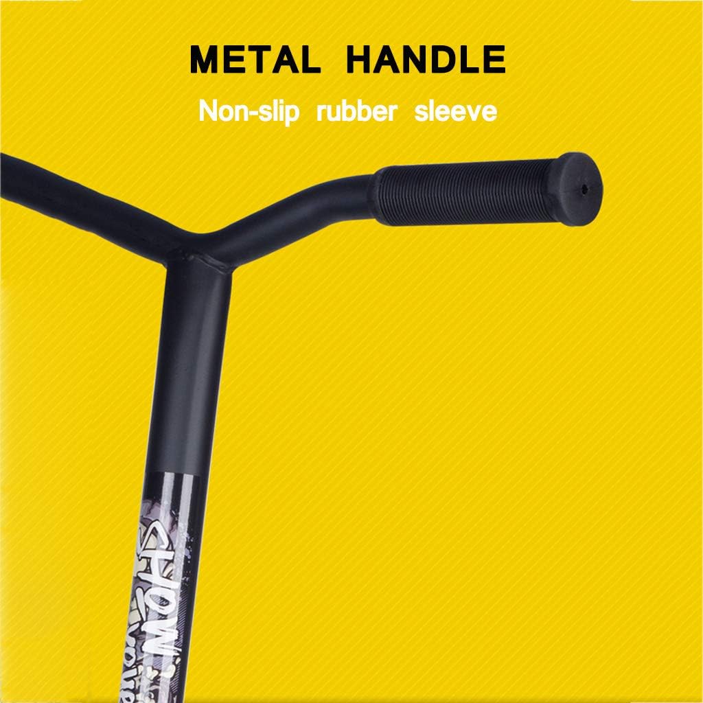 Street Surfing Stunt Scooter with 110mm Aluminum Core Wheels Rear Wheel Brake Pro Scooters 360 Spin Tricks Push/Kicks Edition Design for Adult Teens