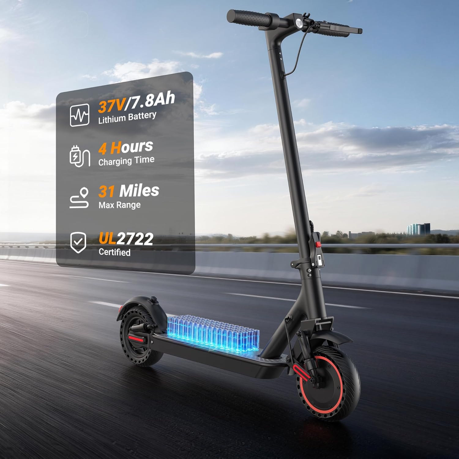 Electric Scooter for Adults - 19/22 MPH, Dual Suspension, 8.5