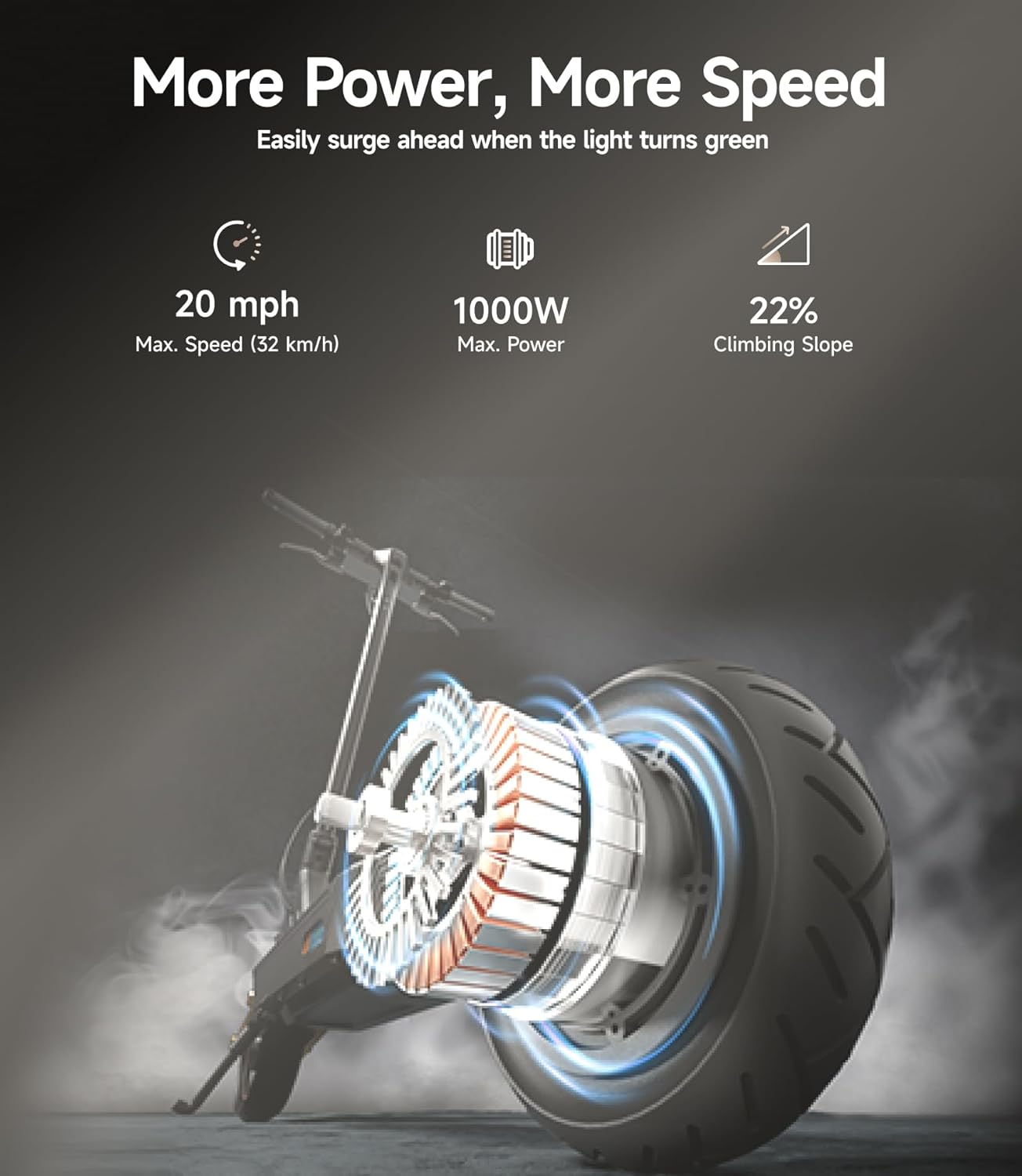 NAVEE GT3/ST3 Series Electric Scooter, 20/25 MPH Top Speed, 47/38/30 Miles Max Range, 1000W/1350W Motor with Dual Suspension, 10