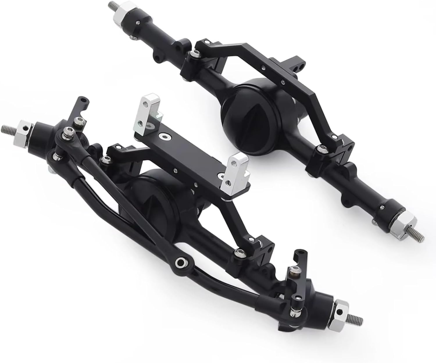 for Gelande II TF2 D90 D110 for Yota II 1/10 CNC Aluminum Alloy Axle Front and Rear RC Crawler Car Accessories Upgrade Accessories RC Car Accessories(Front and Rear Axle)