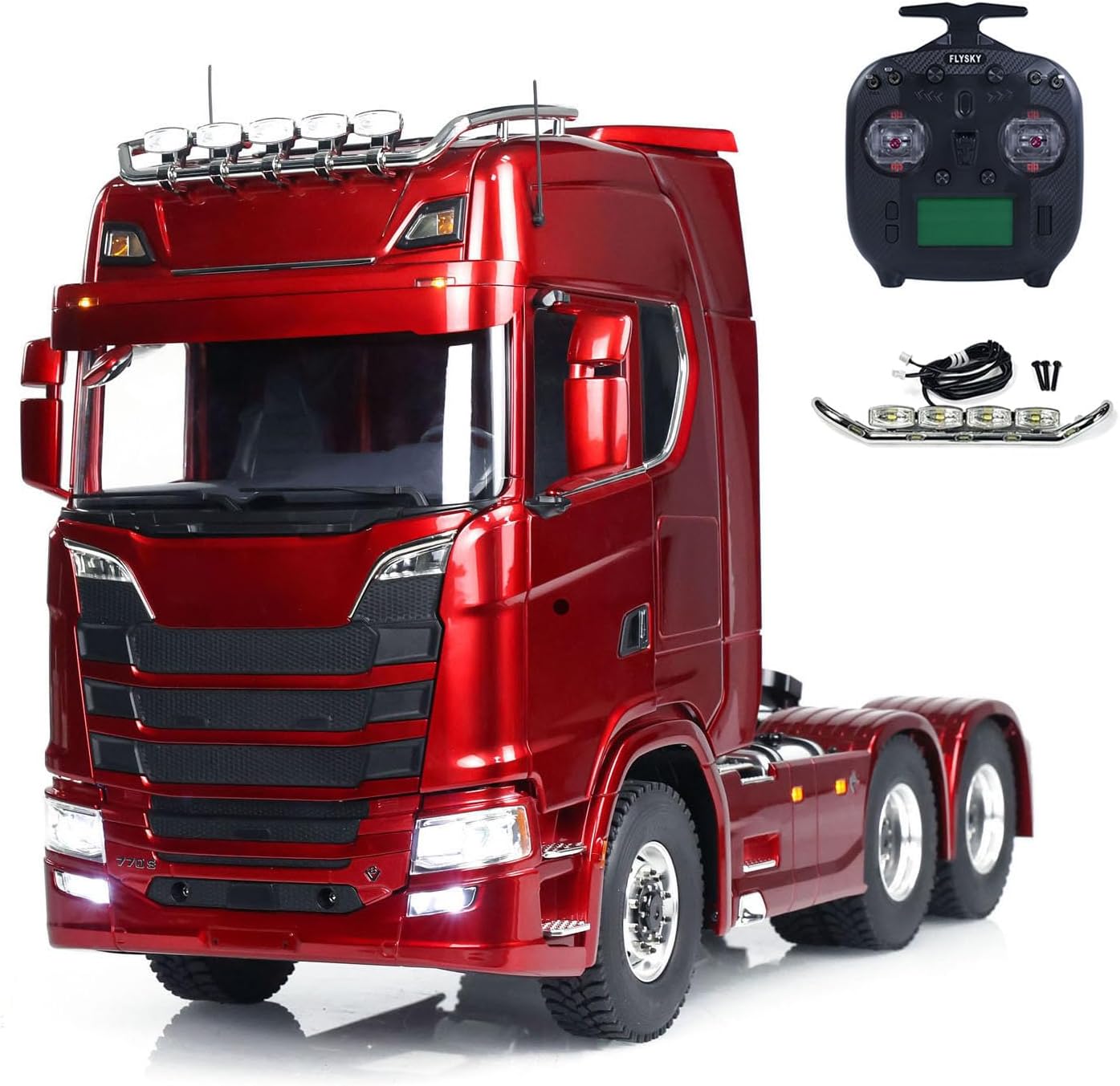 TOUCAN RC HOBBY 6x6 RC Tractor Truck 1/14 Remote Control Car Model CNC Differential Lock Axles