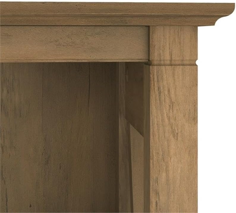 BOWERY HILL 5-Shelf Coastal Wood Tall Bookcase in Reclaimed Pine