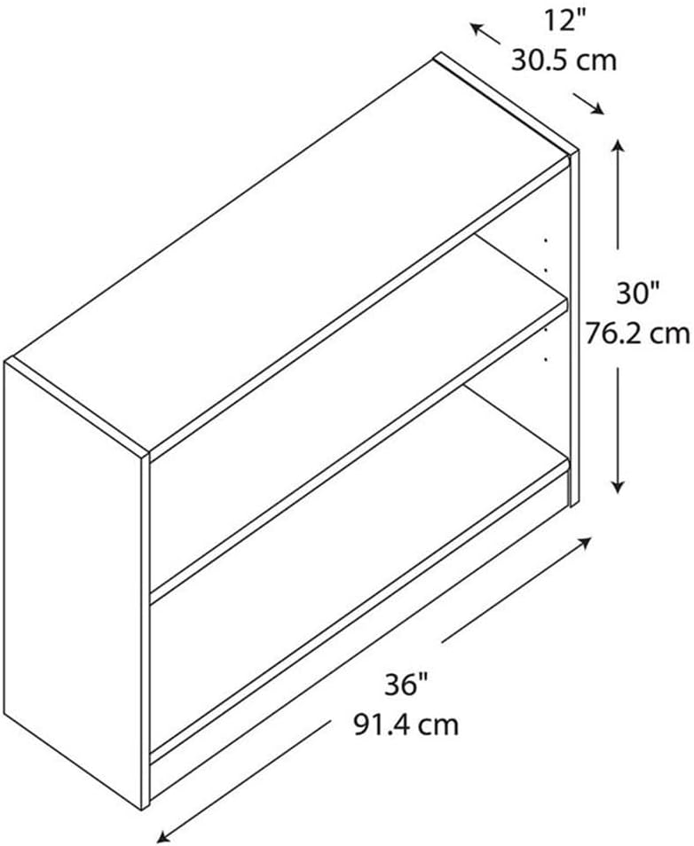 Scranton & Co Furniture Universal 2 Shelf Bookcase in Vogue Cherry (Set of 2)