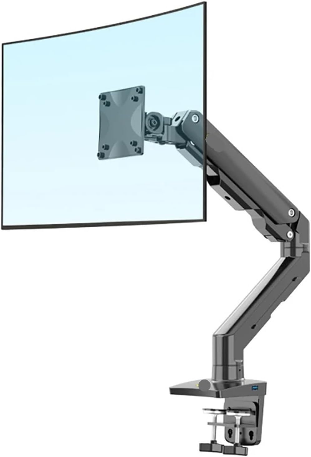 G50 mechanical spring arm 27-45 inch curved screen desktop monitor stand 5-16 kg ultra wide monitor stand with USB port