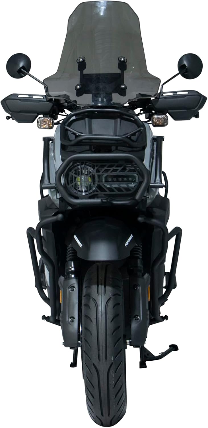 HHH Tank Supreme 200cc Motorcycle with Windshield Big Wheels EFI Scooter Street Bike Tank 200 Moped Fully Automatic with Matching Rear Trunk