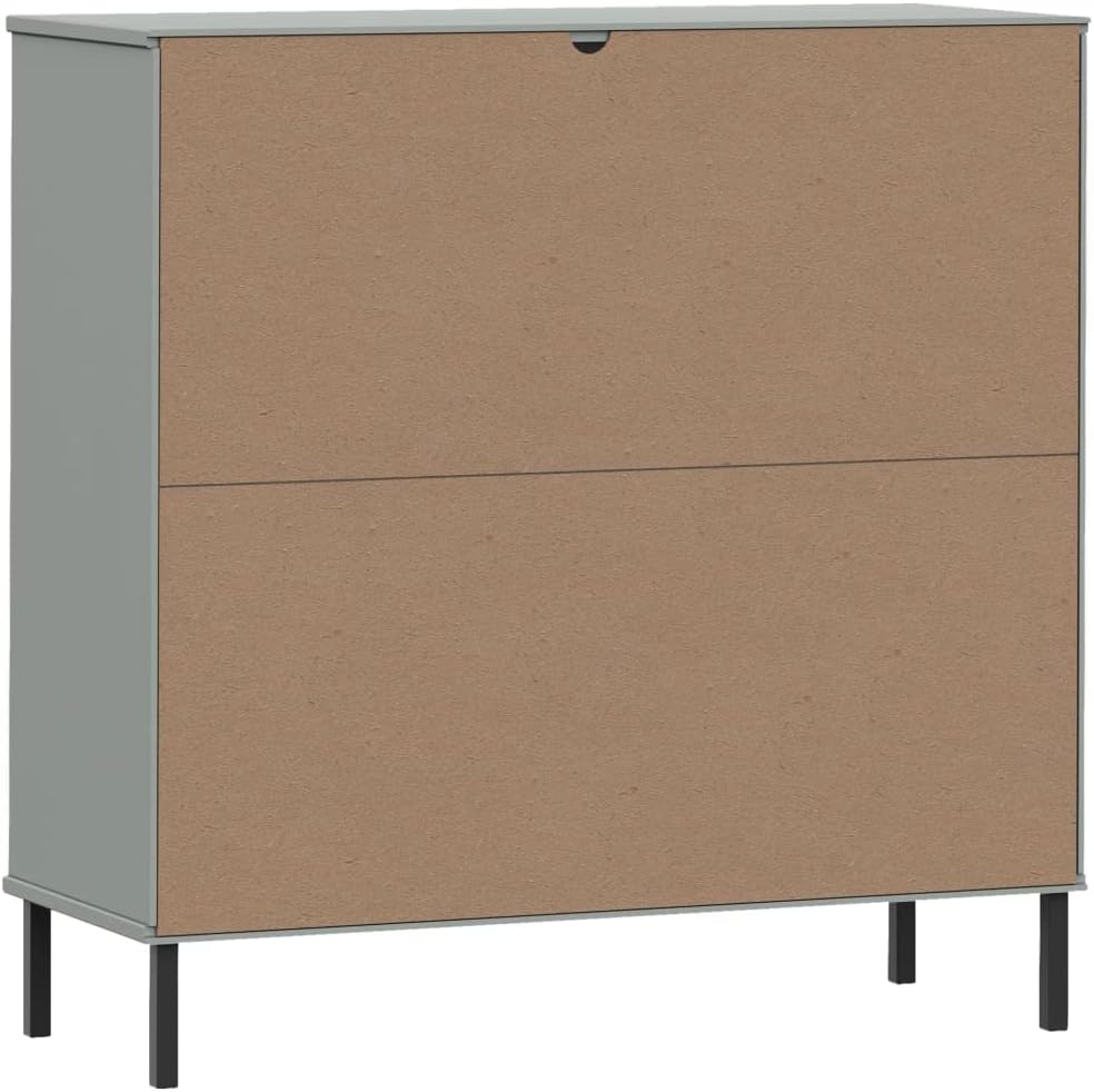 CHARMMA Bookcase with Metal Legs Gray 35.4