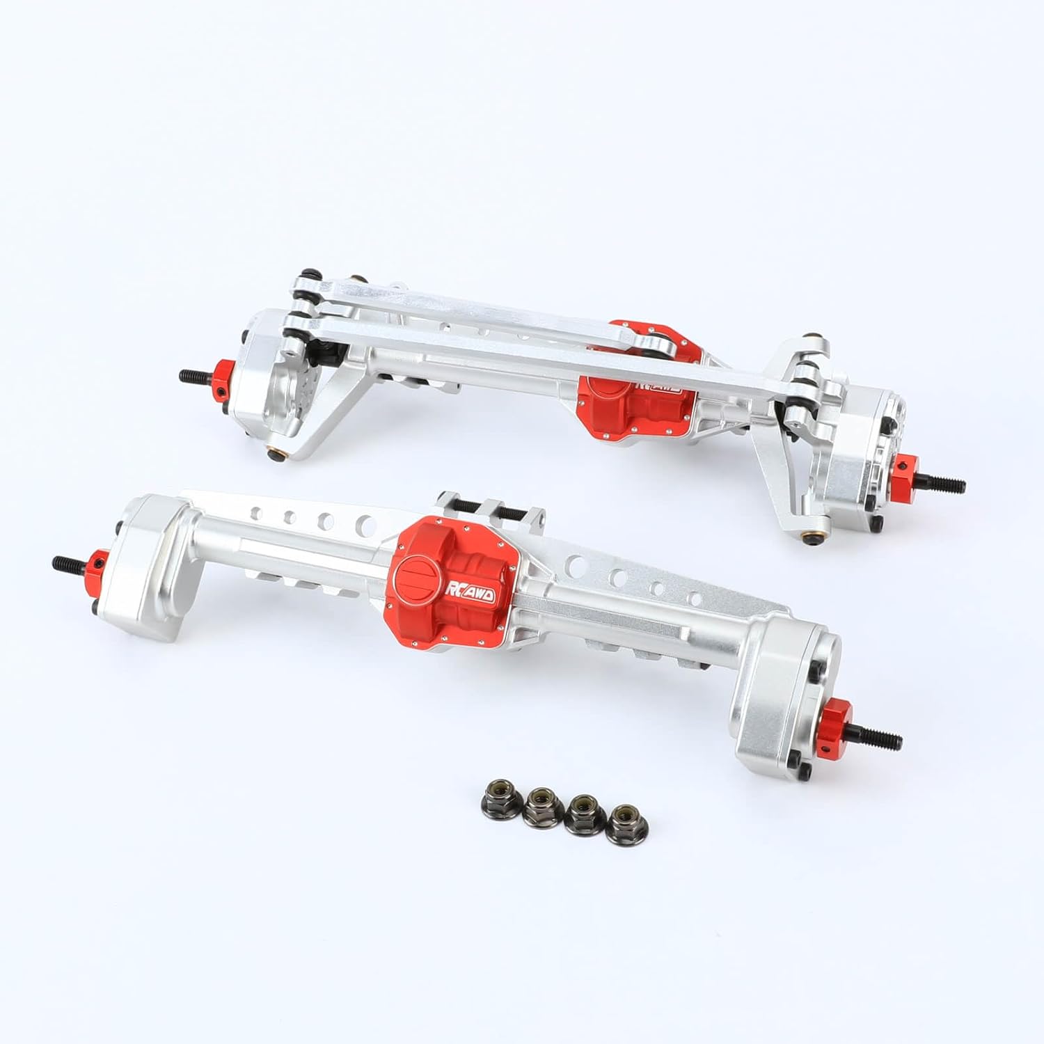 RCAWD Alloy Front Rear Portal Axle Gears Include for Axial 1/10 SCX10 III Series Upgrades Part Silver