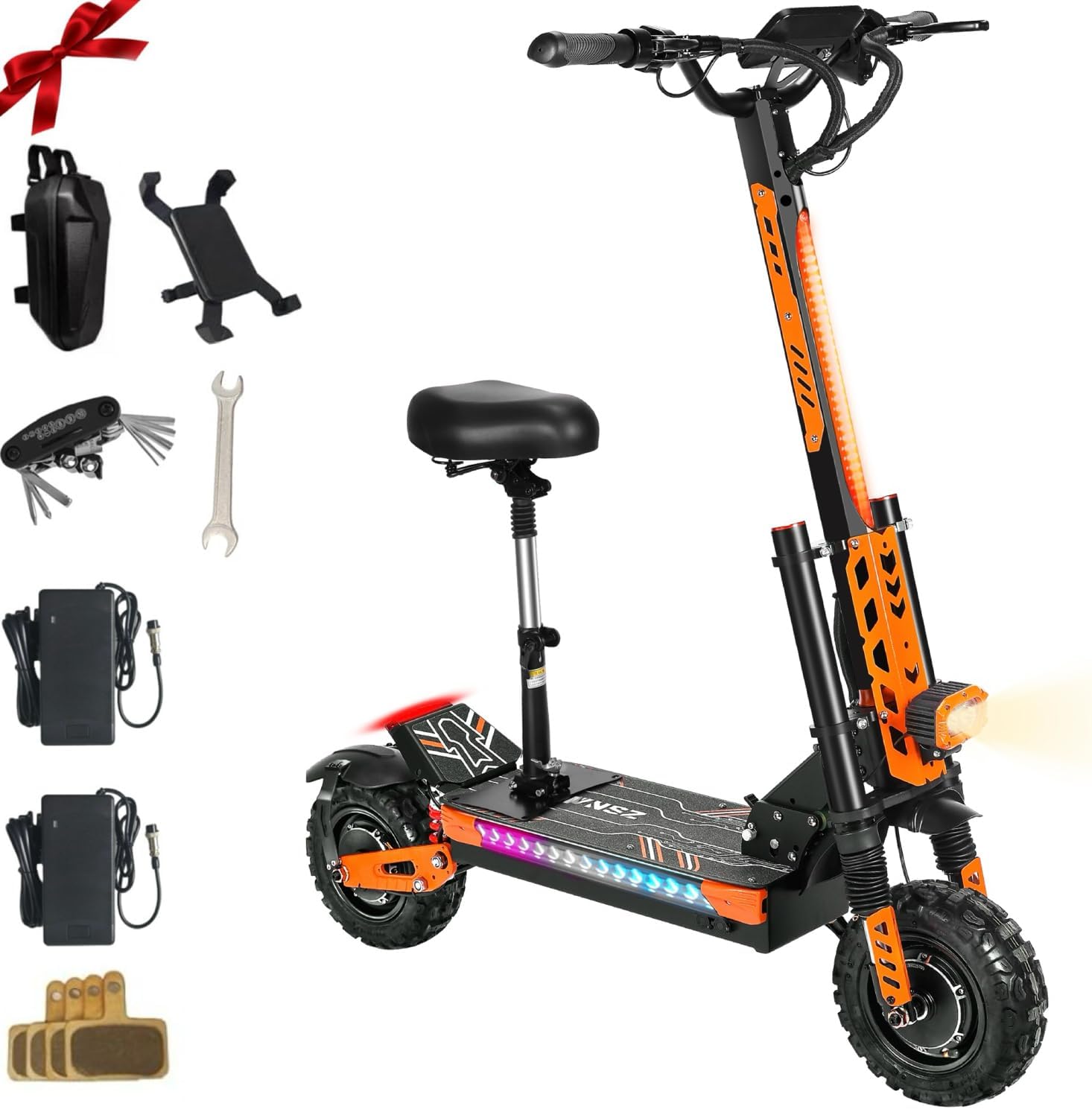 Electric Scooter for Adults, 2800W/6000W Power MotorTop Speed 35/52 MPH, 1080/1800WH Battery,35/60 Miles Range 11