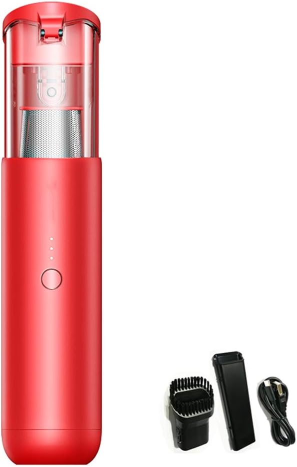 Cordless Handheld Vacuum Cleaner with HEPA Filter, Car Vacuum High Power 4200PA Stronger Suction for Car Home Pet Kitchen Office,Red (Red)