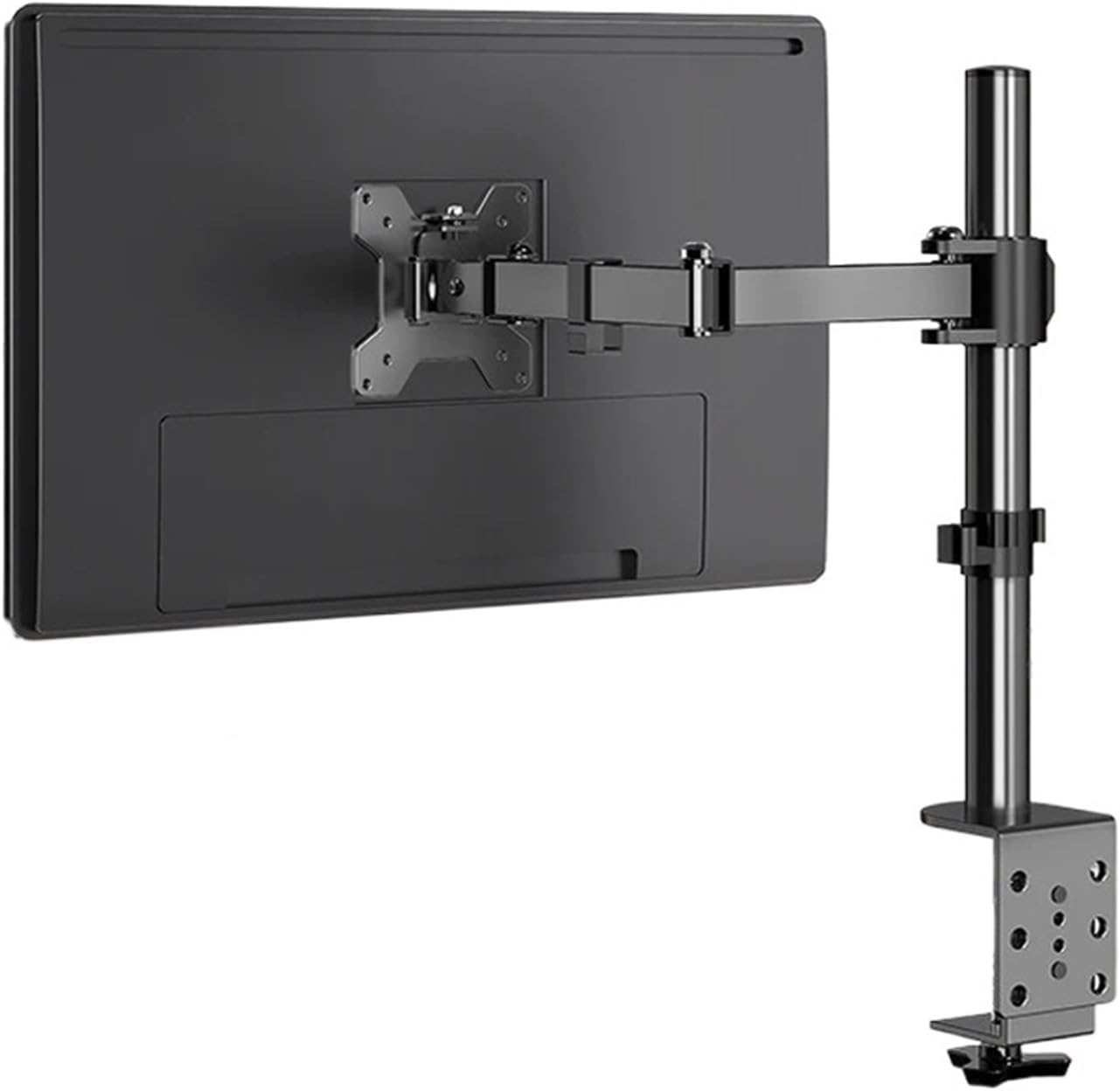 Monitor Stand Suitable for Most 12-27 inch Computers, Most LCD LED Monitor Stands, Adjustable Height and Angle, Single Desk Mount
