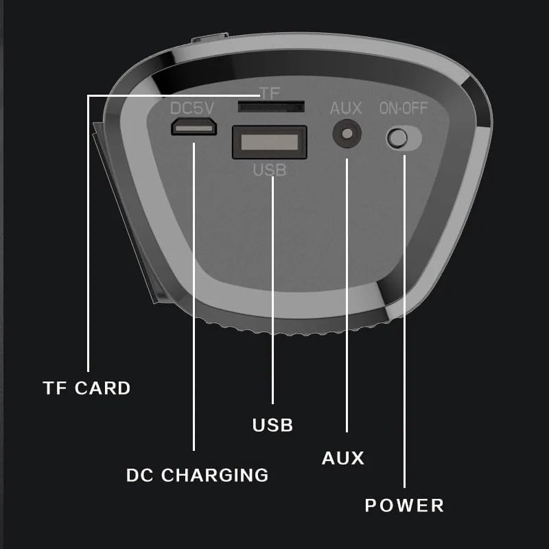 5.0 Speaker Sale Audio Soundbar FM AUX with Mic Compatible for Mobile Phones Computer(D)