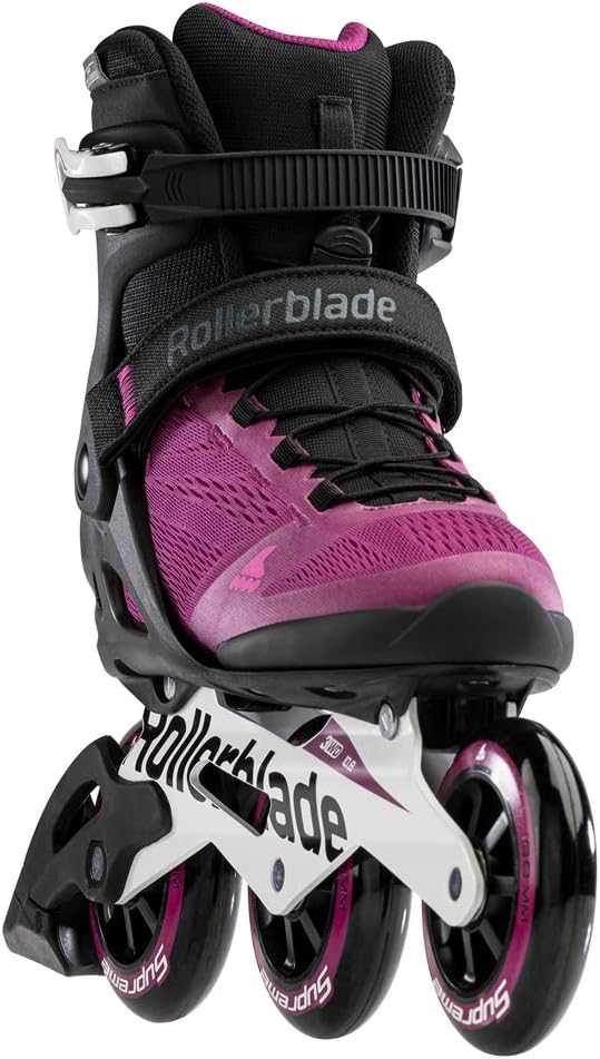 Rollerblade Macroblade 100 3WD Womens Adult Fitness Inline Skate, Violet and Black, Performance Inline Skates