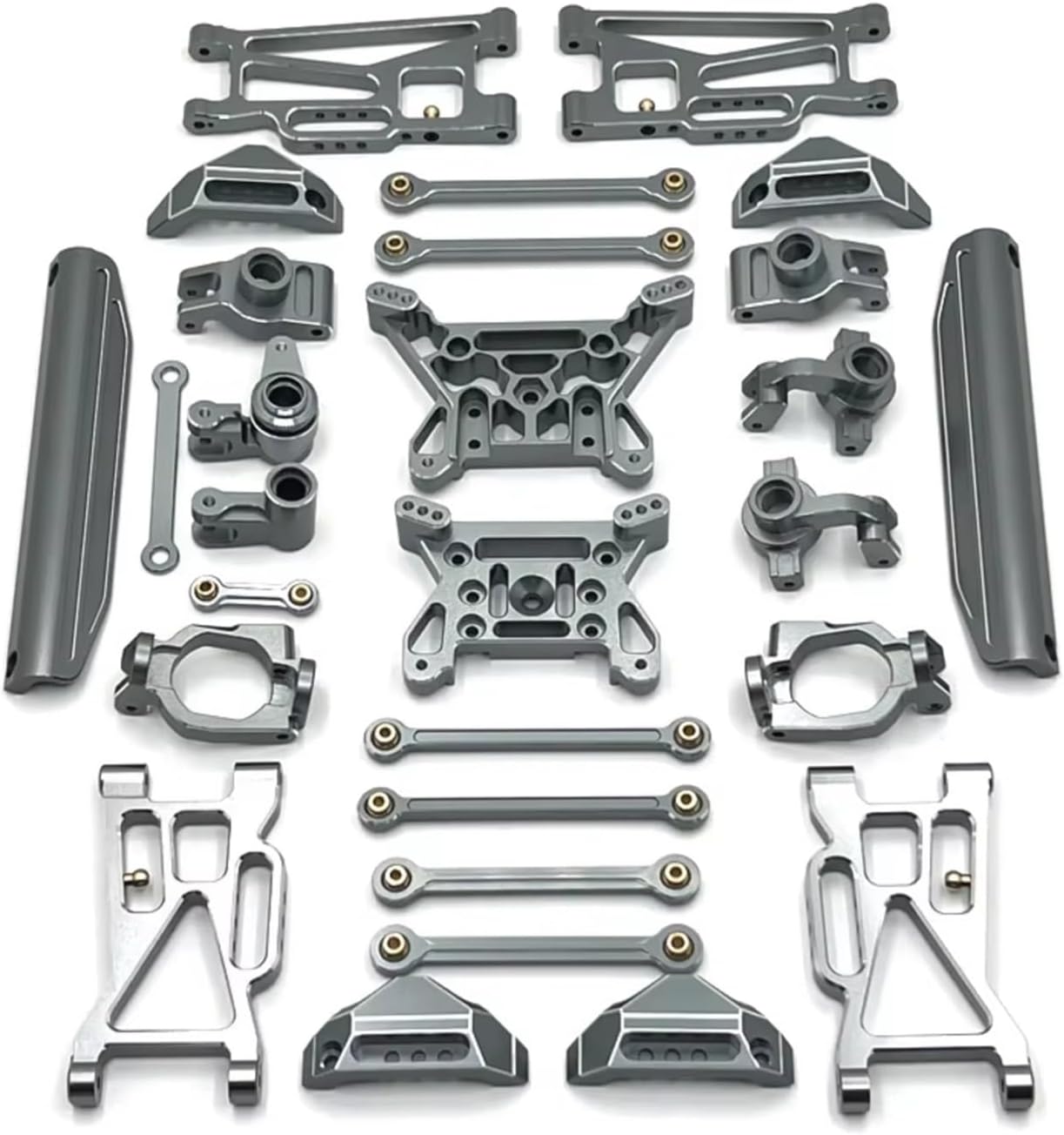 Rc Connecting Rod Tie Rod for MJX 10208 V1 1/10 Metal Connecting Rod Kit RC Car Trucks Off-Road Tracked Vehicles Parts and Accessories Upgrades Replacement and Use(Gray)