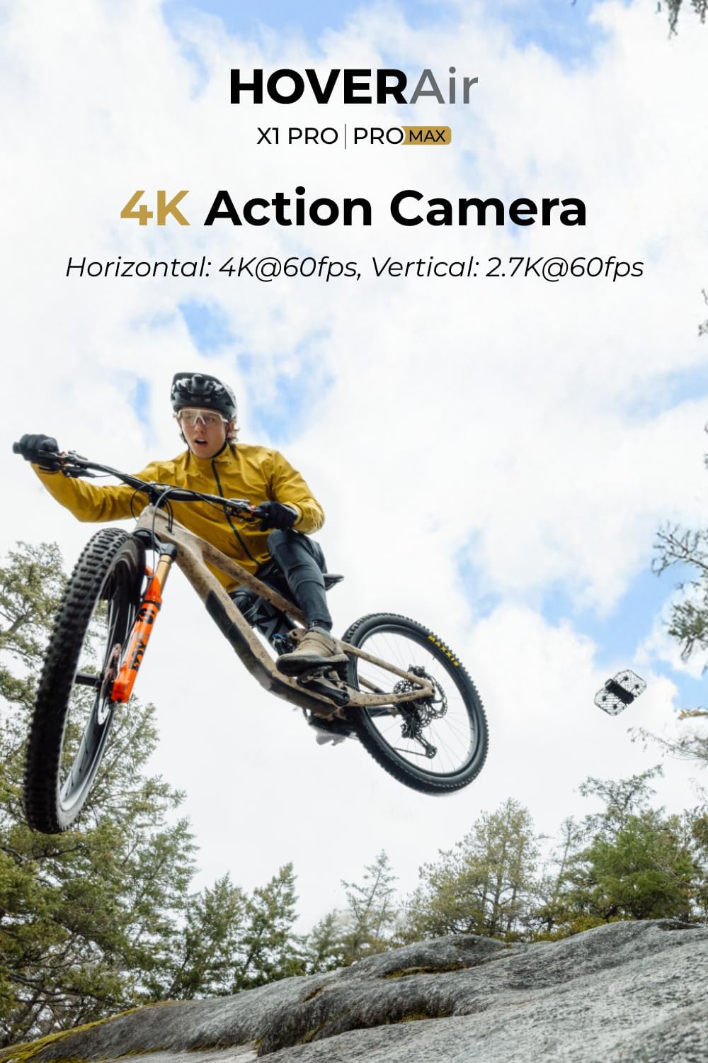 HOVERAir X1 PRO 4K Drone with Camera, Foldable Action Flying Camera with 42 KM/H Follow Speed, 15+ Fully Automatic Flight Modes, Fly Anywhere with OmniTerrain, SmoothCapture 2.0(Fly Joy Combo)