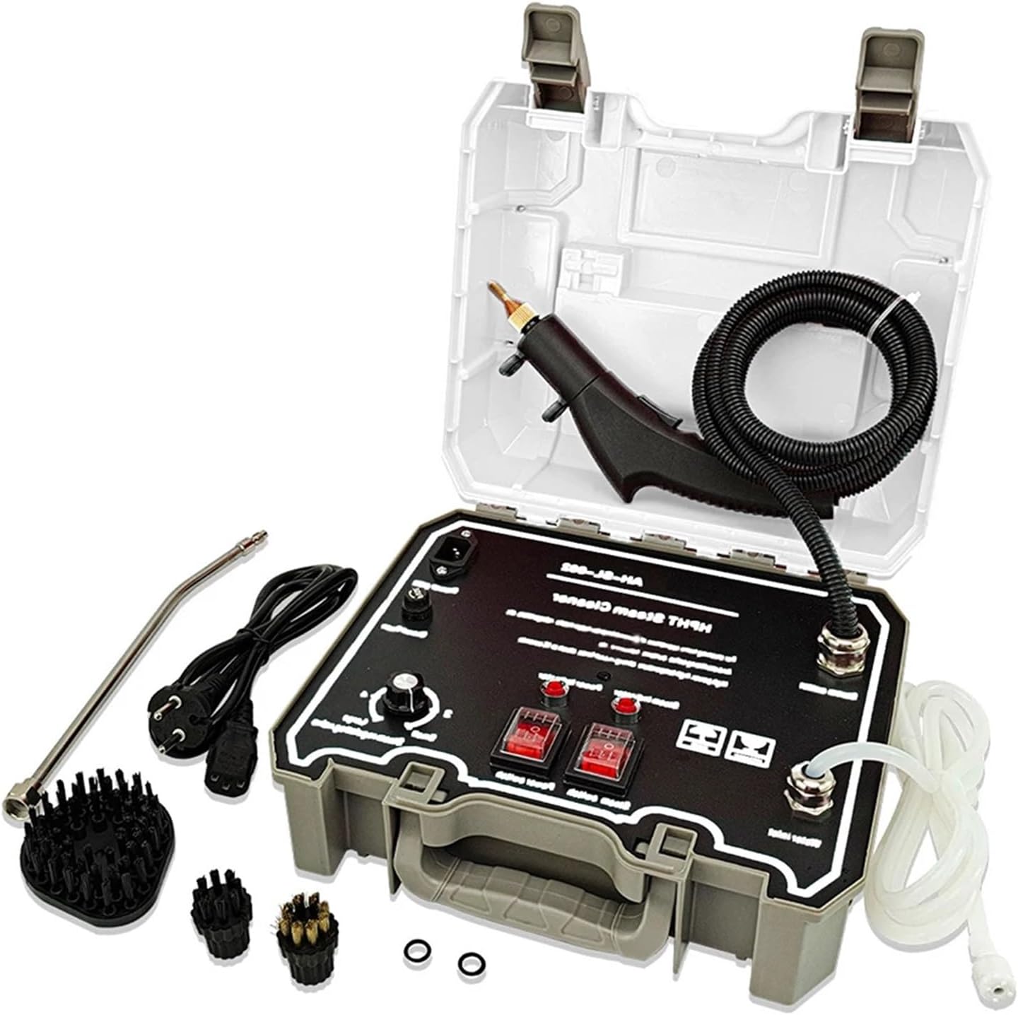 Taygate Handheld Cleaning Machine Commercial Household 1500W Steam Cleaner Air Conditioning Kitchen Hood Car Steaming Cleaner Used with Alkaline Cleaning(M2 Red), Taygate9630