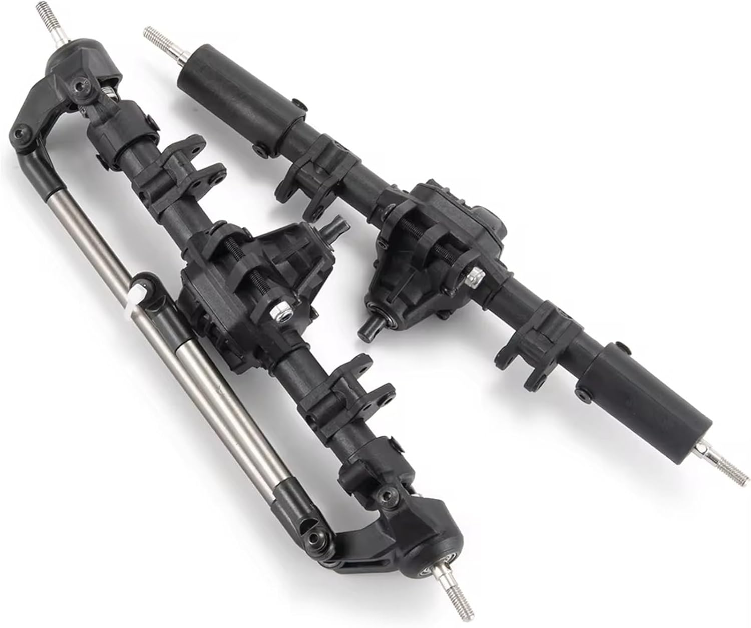 RC Car Front Rear Axle for Axial SCX10 II 90046 90047 90027 90028 CC01 F350 rc Car Front Rear Differential Axle with Lock 1/10 RC Crawler Parts(Rear and Front)