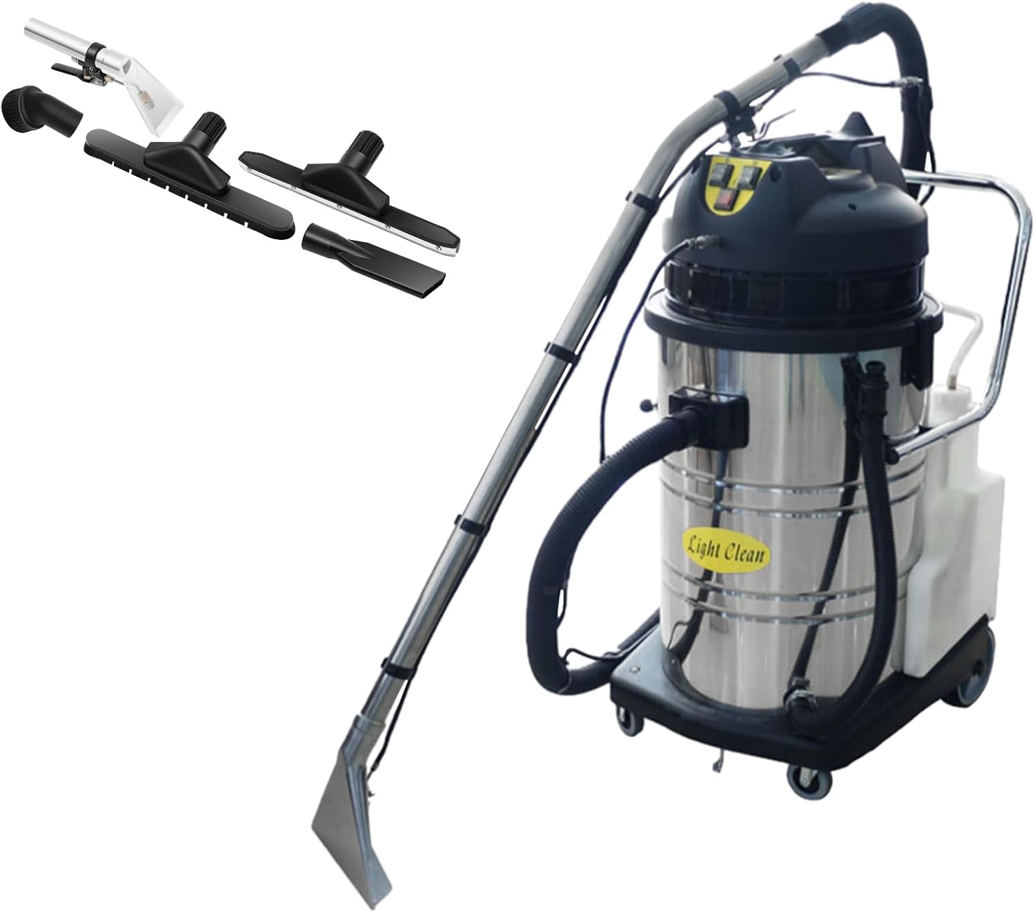 KOLHGNSE 60L Commercial Carpet Cleaner Machine, Heavy Duty Extractor Vacuum Washing Machine 2 in 1 Multi-Purpose Floor Cleaning Machine Sofa Curtain Carpet Cleaning Machine