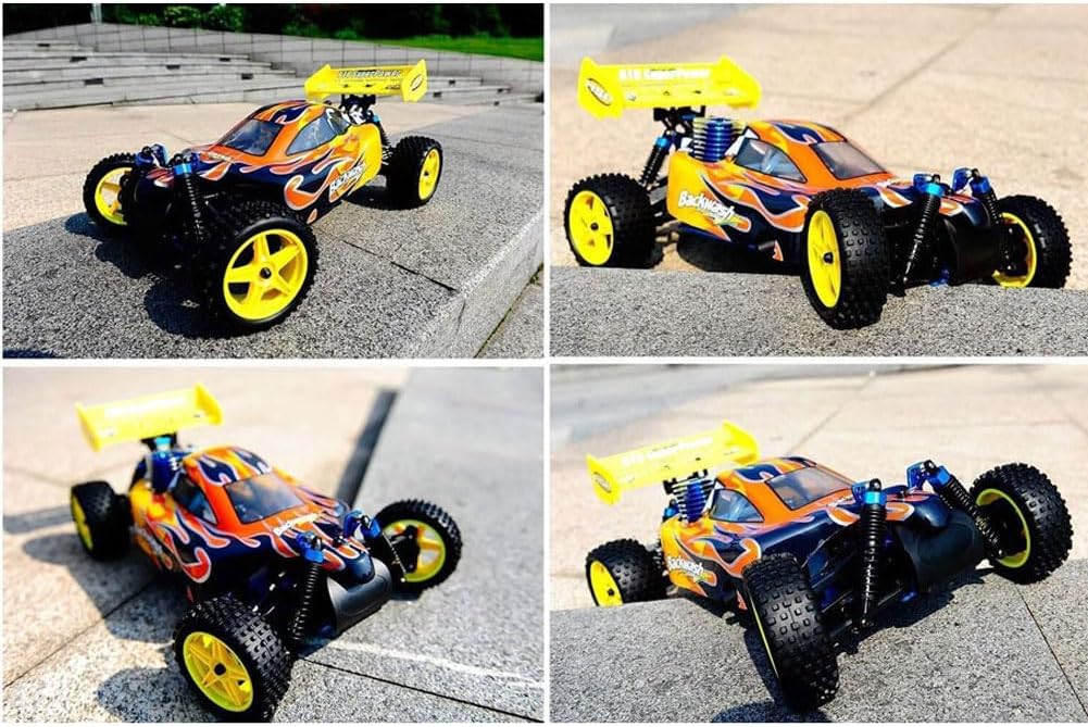 RC Car Two Speed Nitro RC Truck for Adult 1/10 75CC Oil-Powered RC Crawler Truck 90KM/H Fast 4WD Hobby Grade Racing Car Off Road Buggy Nitro Gas Power Remote Control Car RC Vehicle 94166
