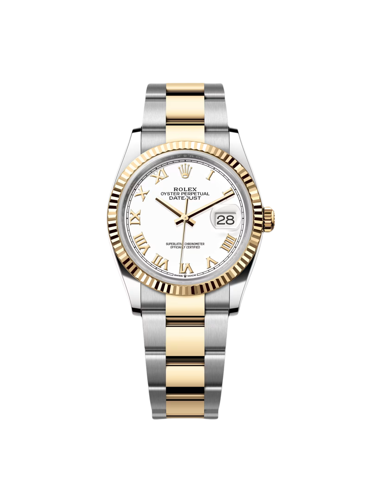 【Super Clone】ROLEX  Datejust 36mm 126233 White Dial Oyster Bracelet Watch