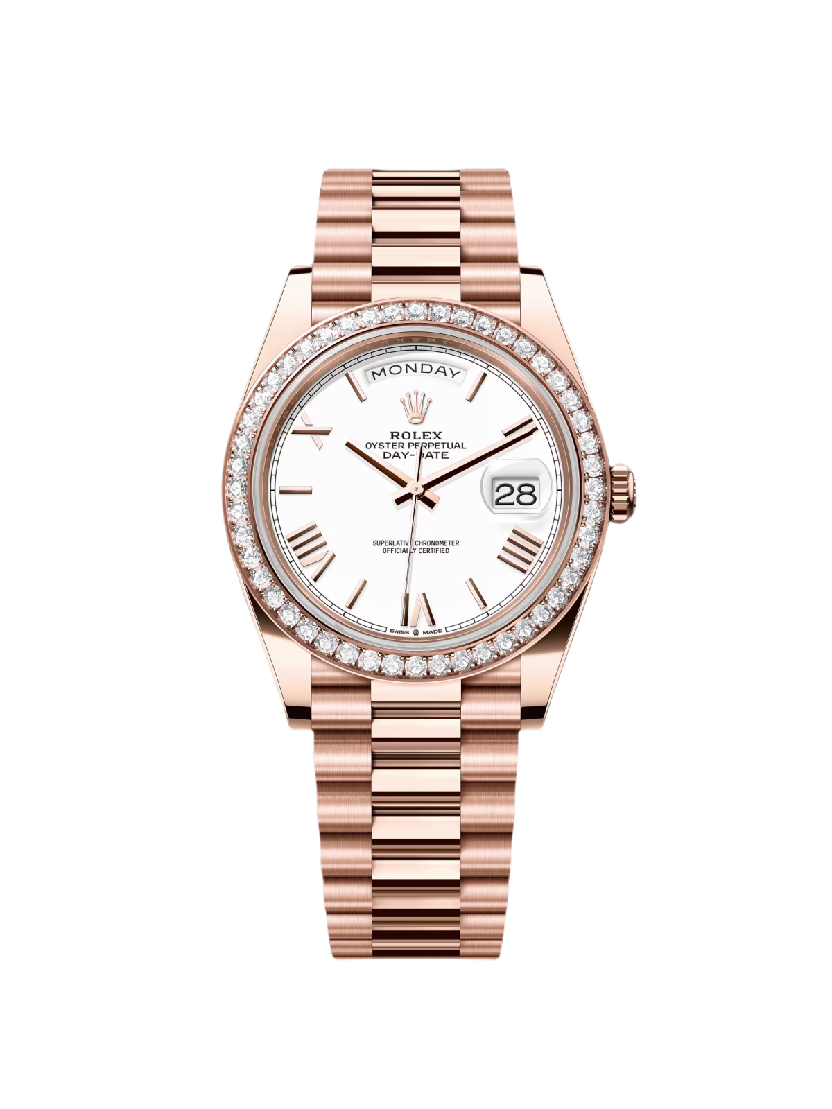 【Super Clone】ROLEX  Day-Date White Roman Dial 228345rbr-0012